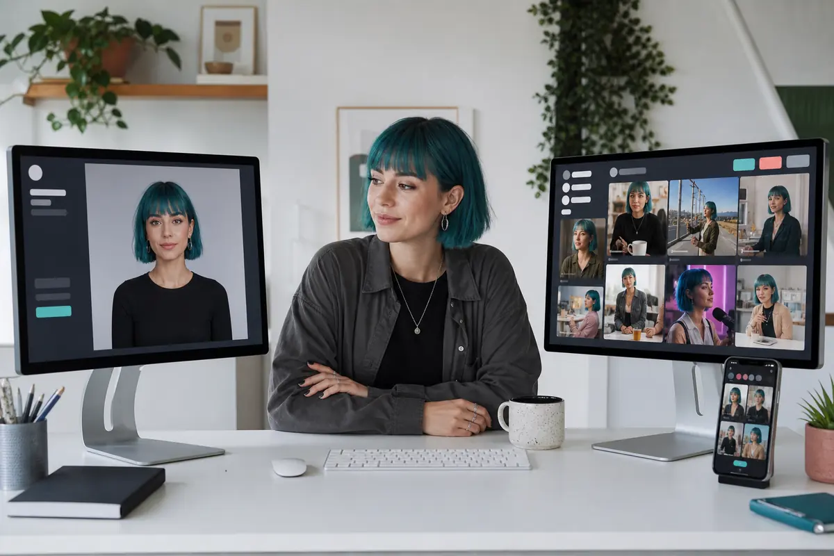 Fiktive virtuelle Creatorin zwischen einem einzelnen Avatarbild und einer zusammenhängenden Social-Media-Serie