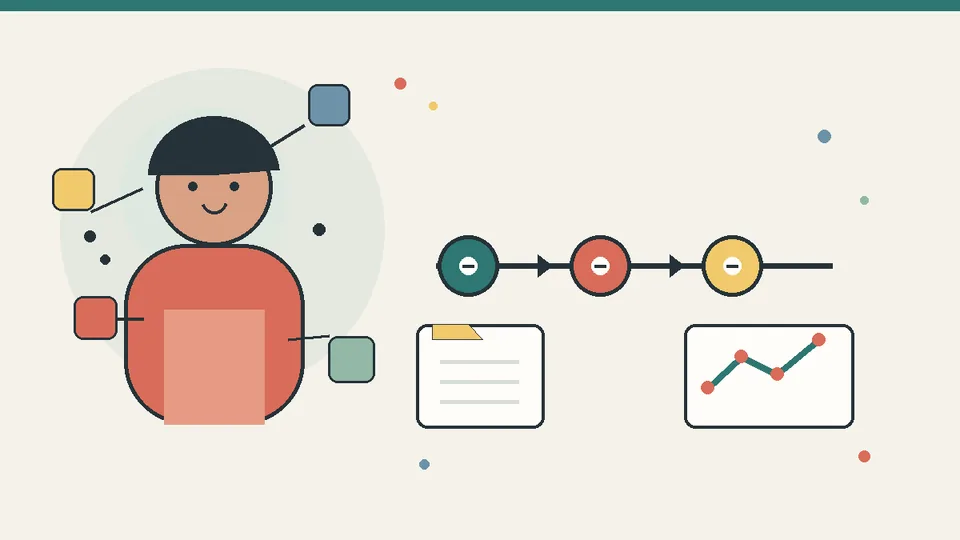 Fiktive virtuelle Creatorin zwischen einem ungeordneten und einem strukturierten Content-Workflow